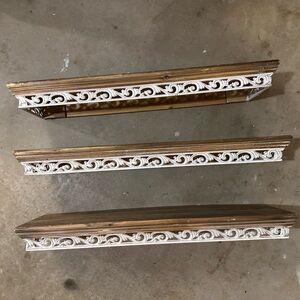 Hobby Lobby Farmhouse Brown and White Wall Decor Display Shelves